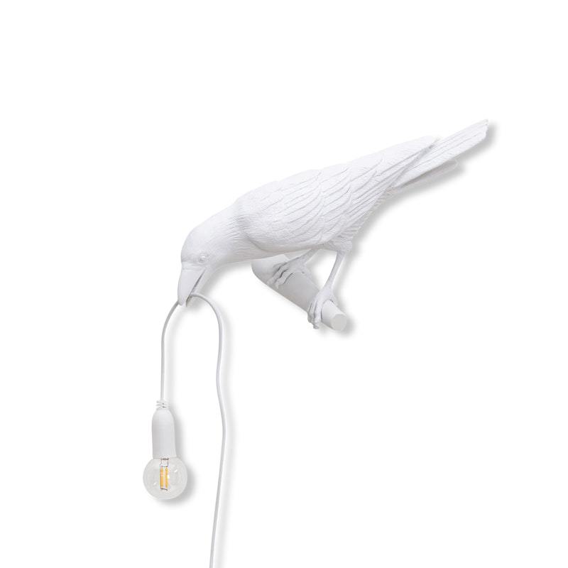 Bird Lamp Looking Left, White