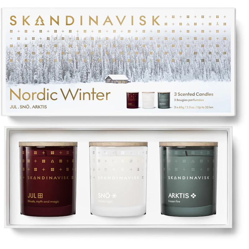 Nordic Winter Geurkaarsenset, 3 x 65 g