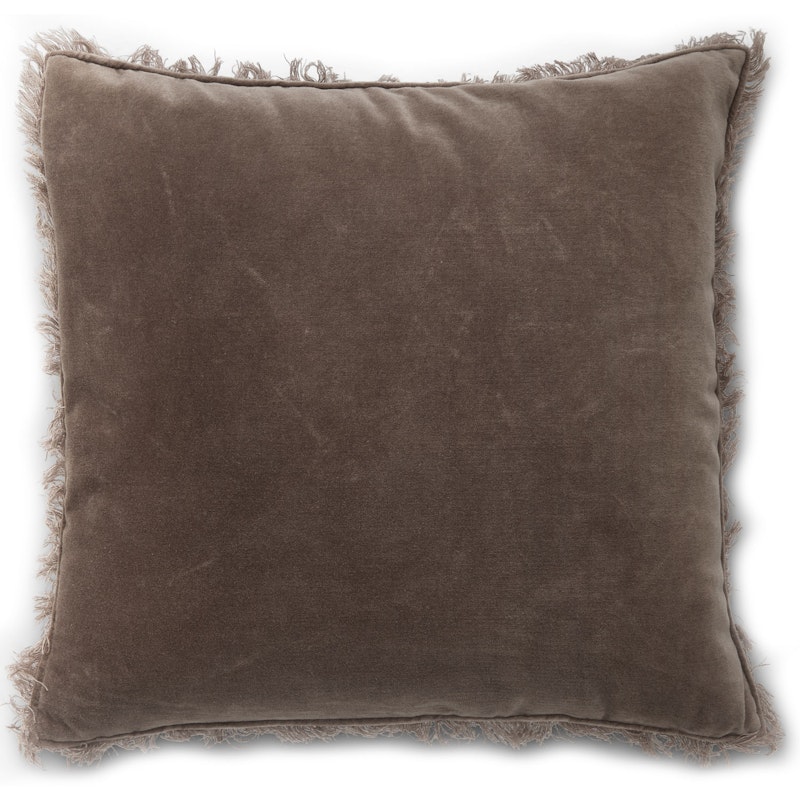 Kussenhoes Fluweel / Linnen 50x50 cm, Ash Brown