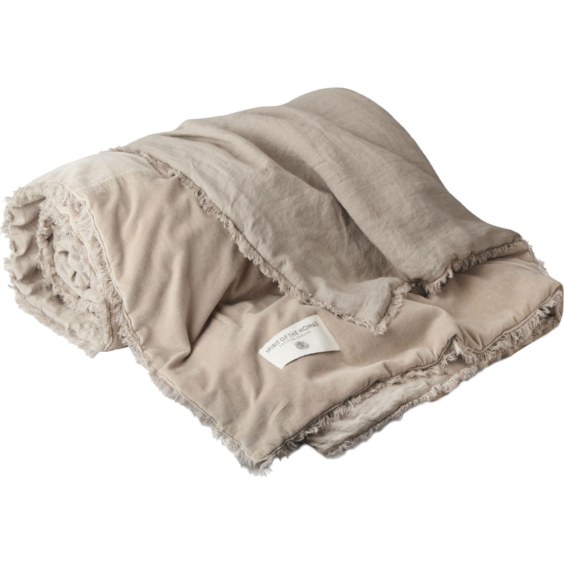 Sprei Fluweel / Linnen 180x260 cm, Desert Beige