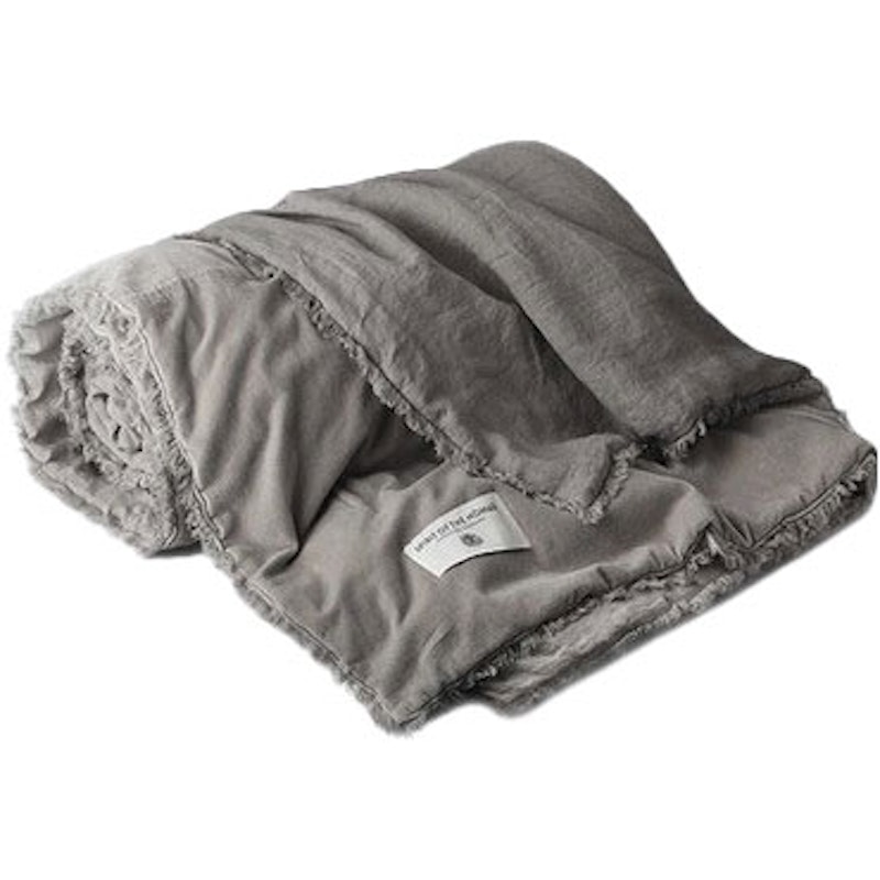 Sprei Fluweel / Linnen 260x260 cm, Stone Greige