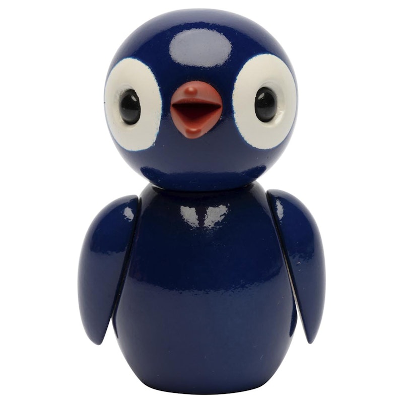 Grateful Spring Bird Houten Beeldje 6,5 cm, Blauw
