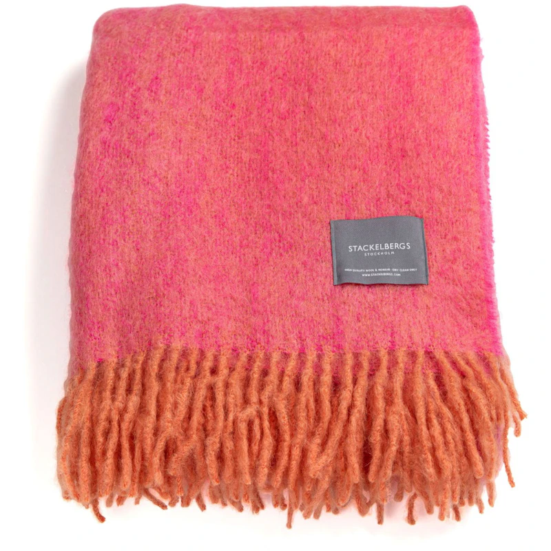 Mohair Plaid 130x170 cm, Oranje / Pion Melange