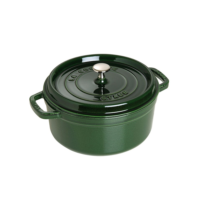 Round Casserole in Cast Iron 3,8 L, Basil Green