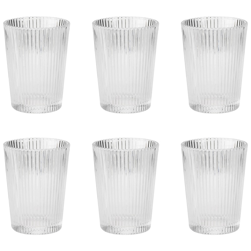 Pilastro Drinkglas Pak van 6, Doorzichtig
