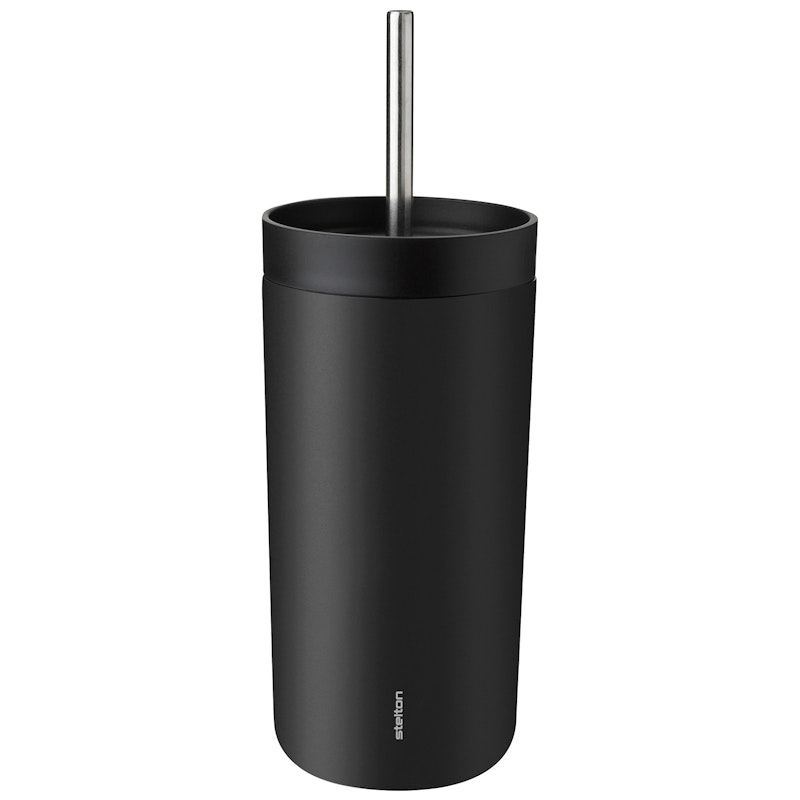To Go Sip Thermosbeker Met Rietje 40 cl, Soft Black