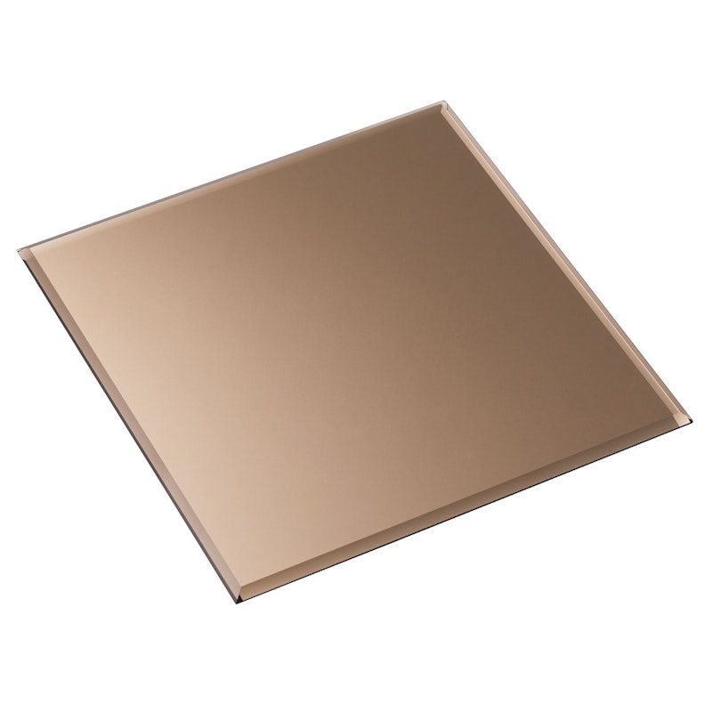 Onderzetter Glas Vierkant 27 x 27 cm, Rookbruin