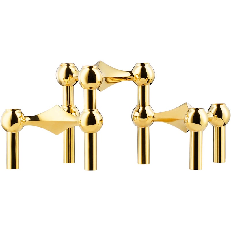 Nagel Kandelaar Pak van 3, Messing