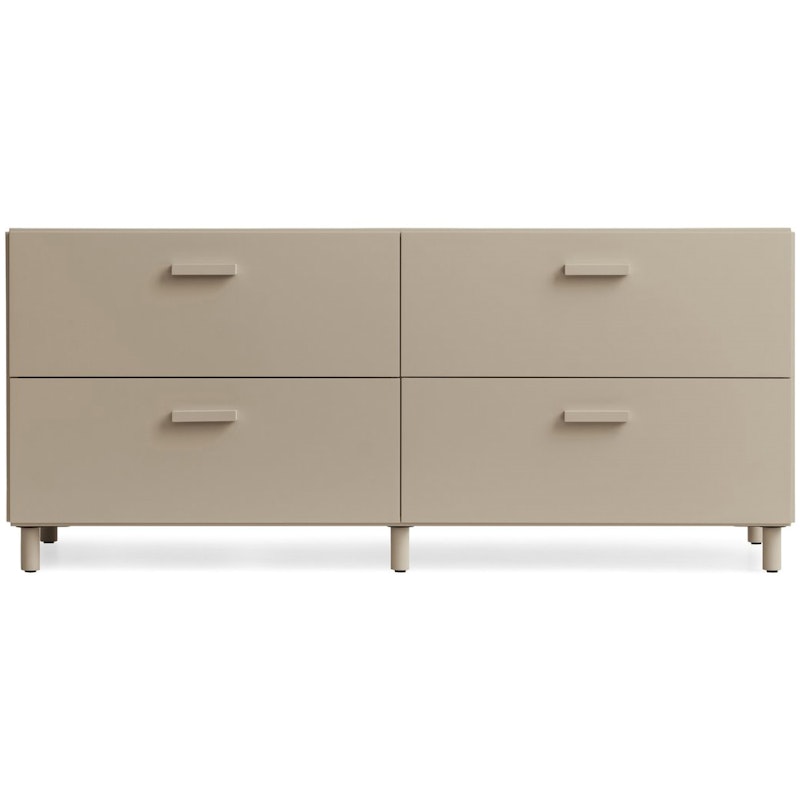 Relief Ladenkast Laag met Poten, Beige