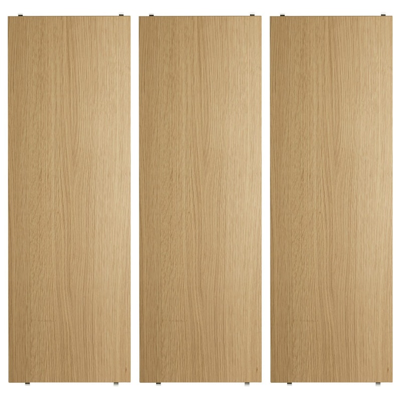 String Schappen Pak van 3 78x30 cm, Eiken