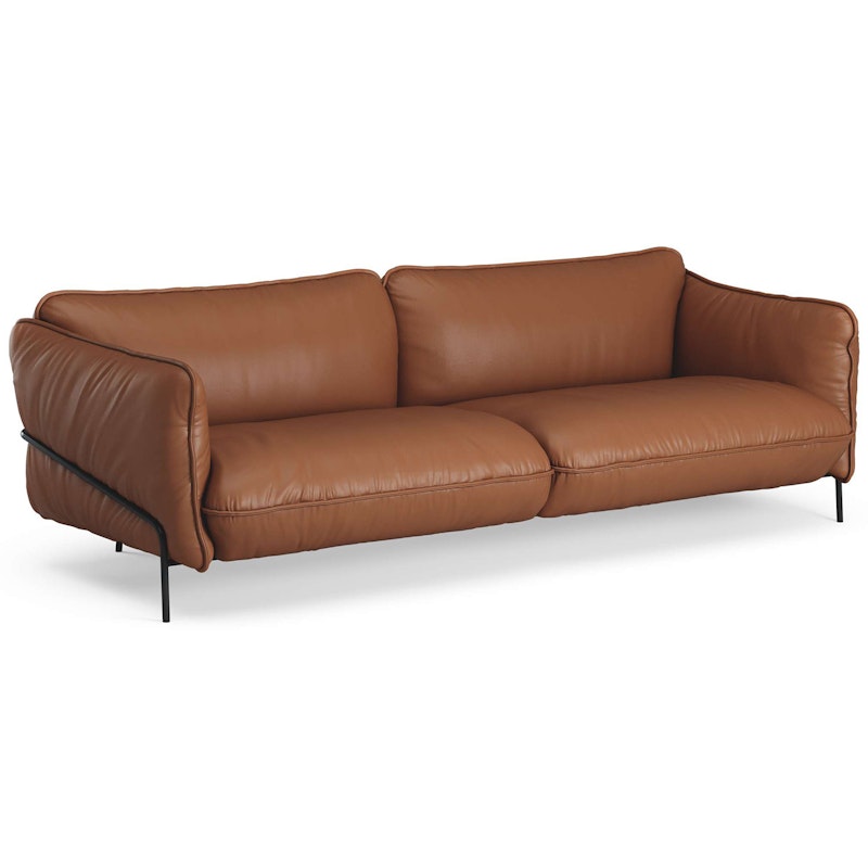 Continental 3-Zitsbank, Elmo Leather Nordic Cognac