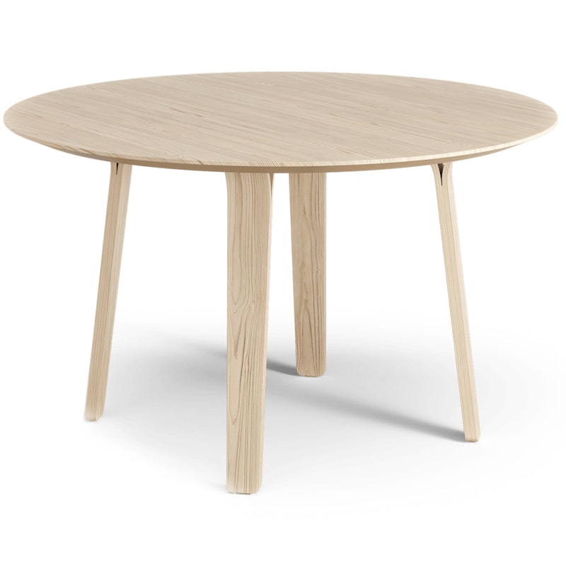 Divido Eettafel Ø120 cm, Helder Gelakt As