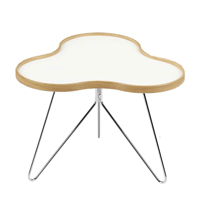 Flower Table 66 cm, Oak/White