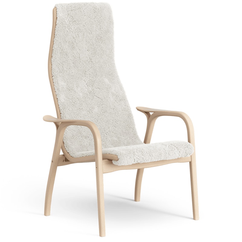 Lamino Chair Laquered Beech, Offwhite Sheepskin