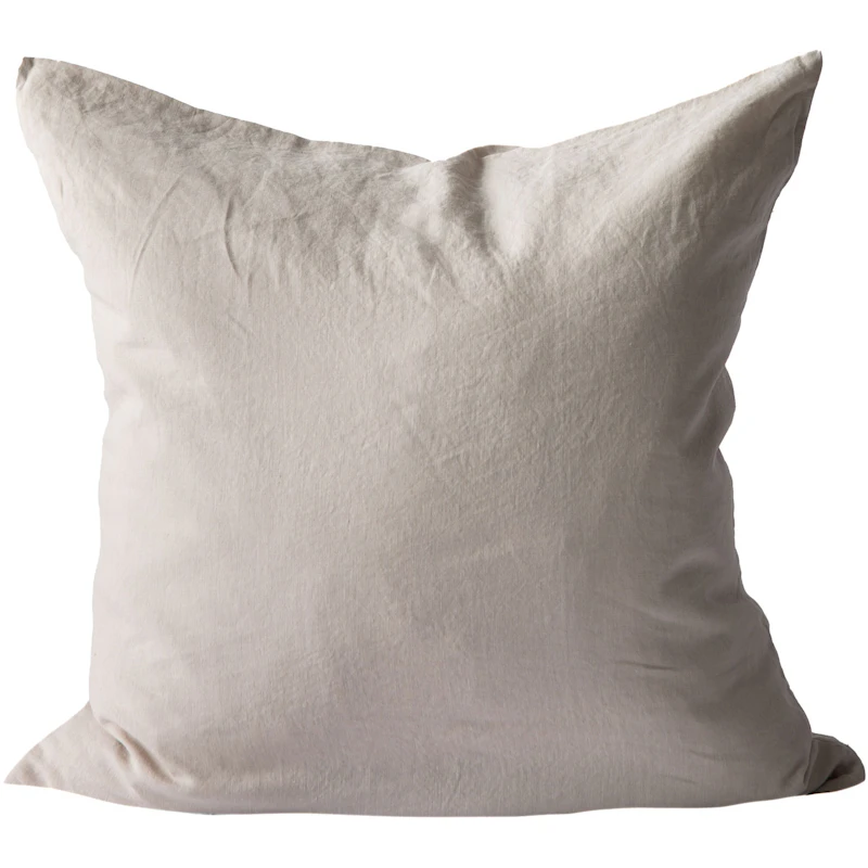 Linen Kussensloop 65x65 cm, Warm Grijs