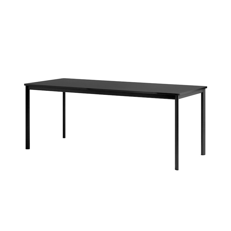 Drip HW59 Tafel 190x80 cm, Black / Black Fenix Nano Laminate