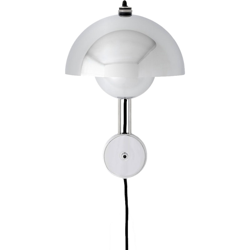 Flowerpot VP8 Wandlamp, Chrome-Plated