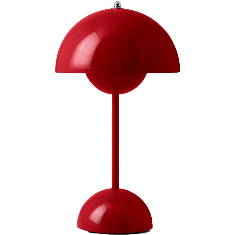 Flowerpot VP9 Tafellamp Draagbaar, Vermilion Red