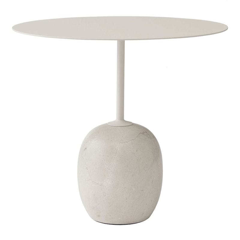 Lato LN9 Oval Tafel Ovaal, Ivory White / Crema Diva Marble