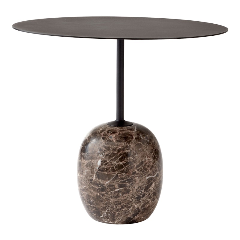 Lato LN9 Oval Tafel Ovaal, Warm Black / Emparador Marble