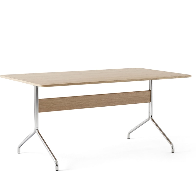 Pavilion AV18 Eettafel 160x90 cm, Eiken/Chroom