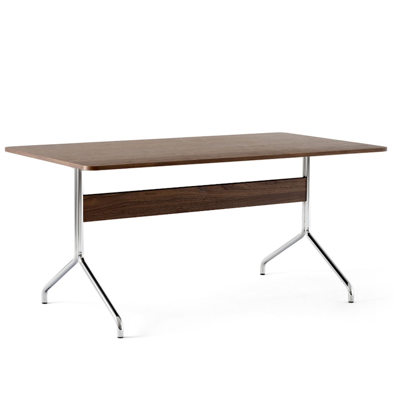 Pavilion AV18 Eettafel 160x90 cm, Walnoot/Chroom