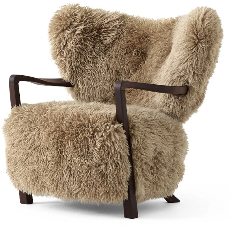 Wulff ATD2 Loungestoel, Walnoot / Sheepskin Honey