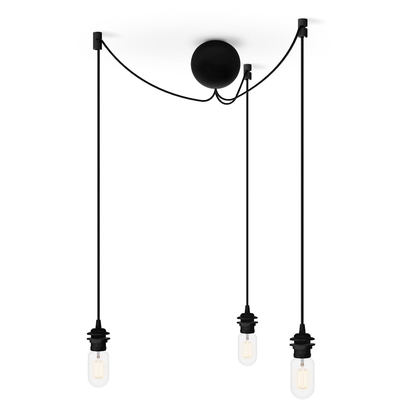 Cannonball Cluster 3 Hanglamp, Zwart