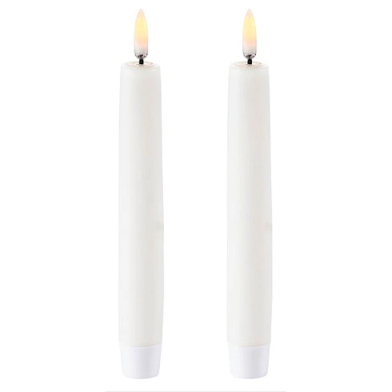 LED Staafkaars Nordic White Pak van 2, 2,3x15,5 cm