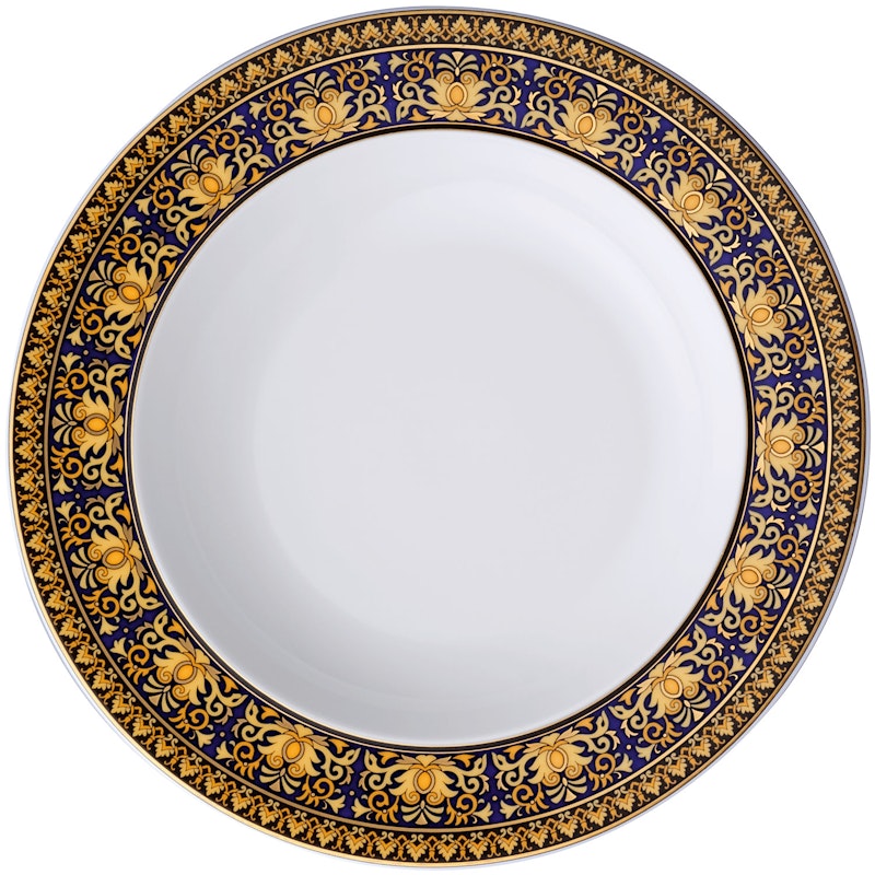 Medusa Blue Deep Plate, 22 cm