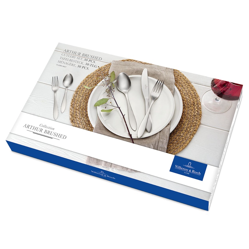 Arthur Brushed Cutlery Set 30 Pieces