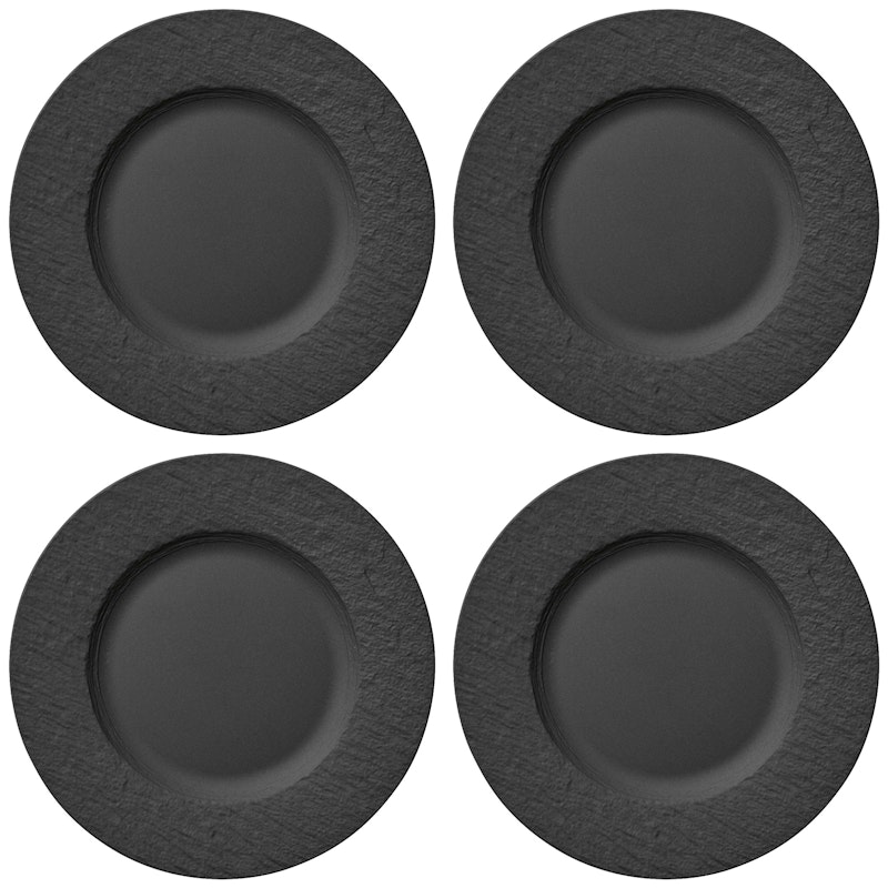 Manufacture Rock Bord 27 cm Zwart, Pak van 4