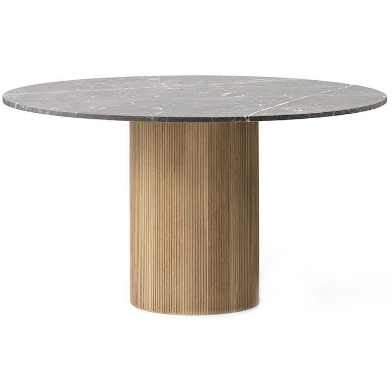 495 Tafel Rond Ø150 cm, Grijs Marmer / Licht Eiken