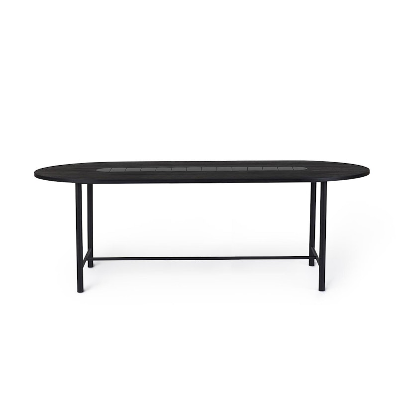 Be My Guest Eettafel 220 cm, Zwart Geolied Eiken