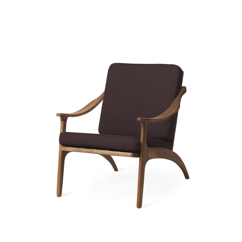 Lean Back Loungestoel, Geolied Teak / Koffiebruin