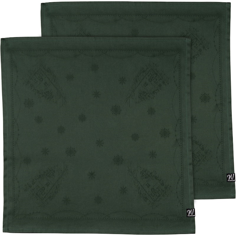 Julemorgen Servet Pak van 2 45x45 cm, Groen