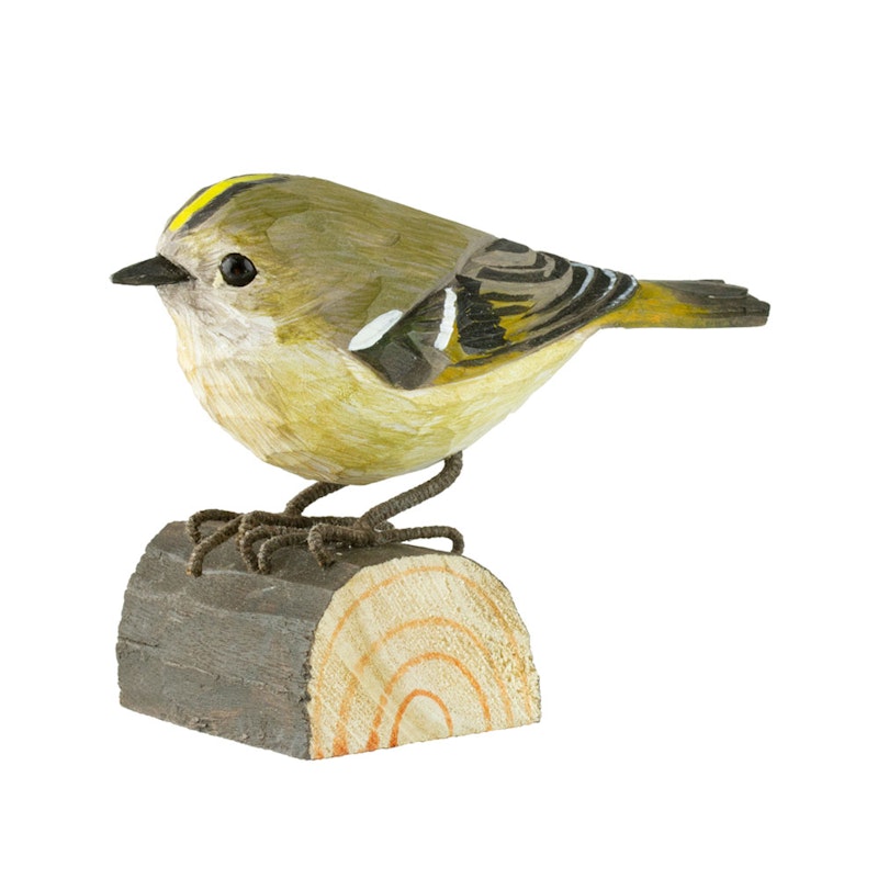 DecoBirds Met De Hand Gesneden Vogel, Goudhaan