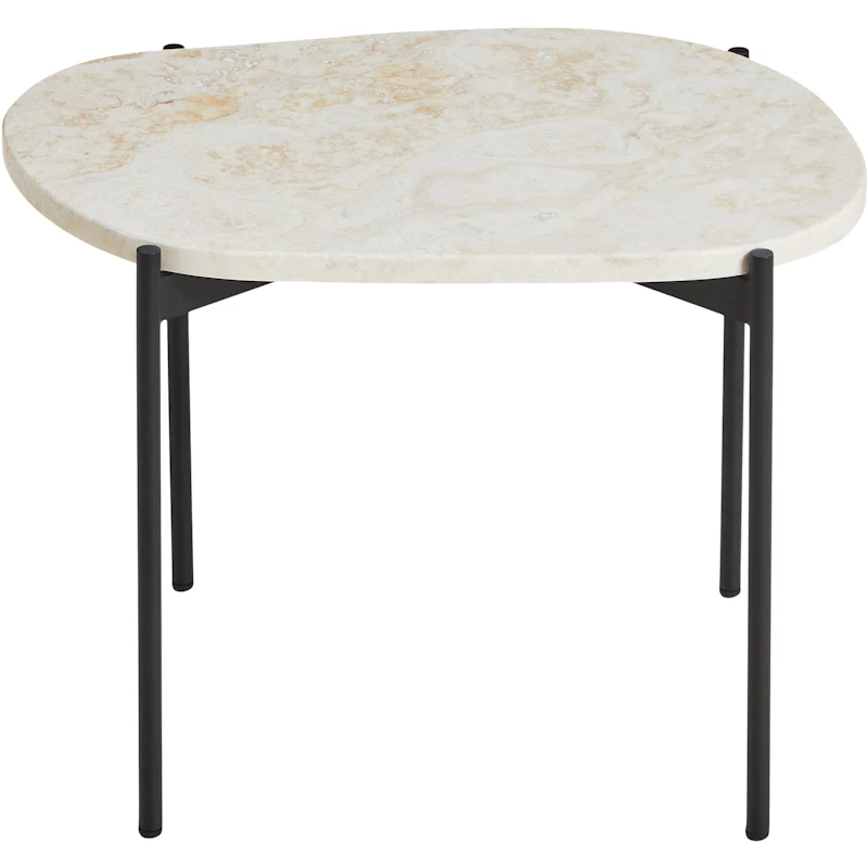 LA TERRA Bijzettafel Travertijn Ivoor, L: 57,2 cm
