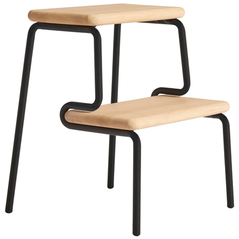 Slalom Opstapkruk, Wit Gepigmenteerd Eiken