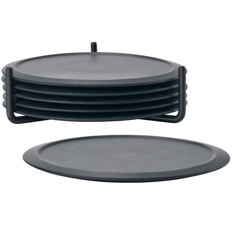 Singles Onderzetter met Houder, Zwart