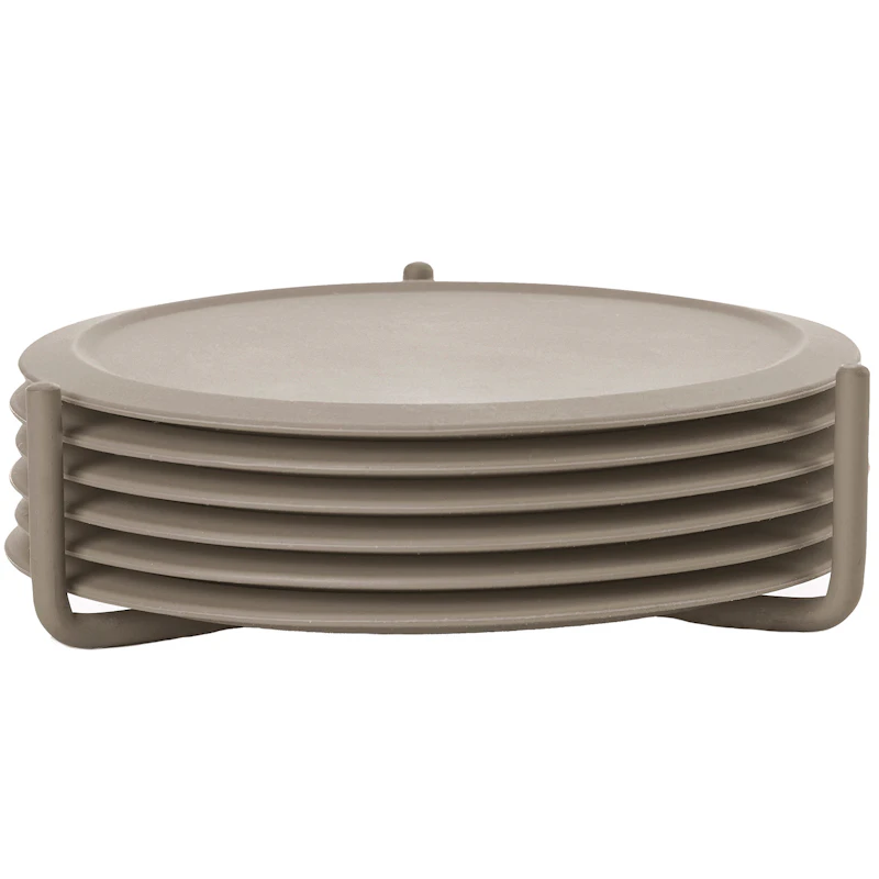 Singles Onderzetter met Houder, Taupe