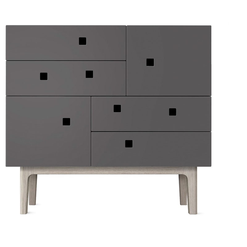 Peep B1 Bureau, Slate Gray / white oak