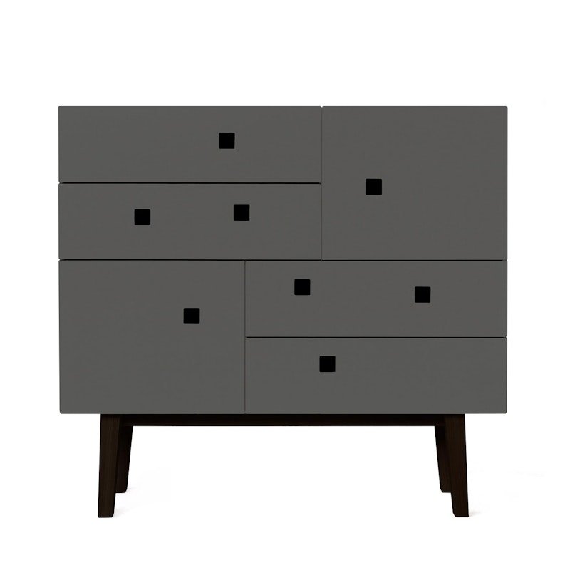 Peep B1 Chest Of Drawers, Slate Grey/Black