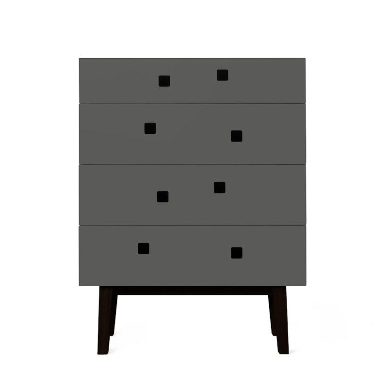 Peep B3 Chest Of Drawers, Slate Grey/Black