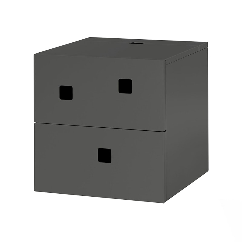 Peep S1 Wall Bedside Table, Slate Grey