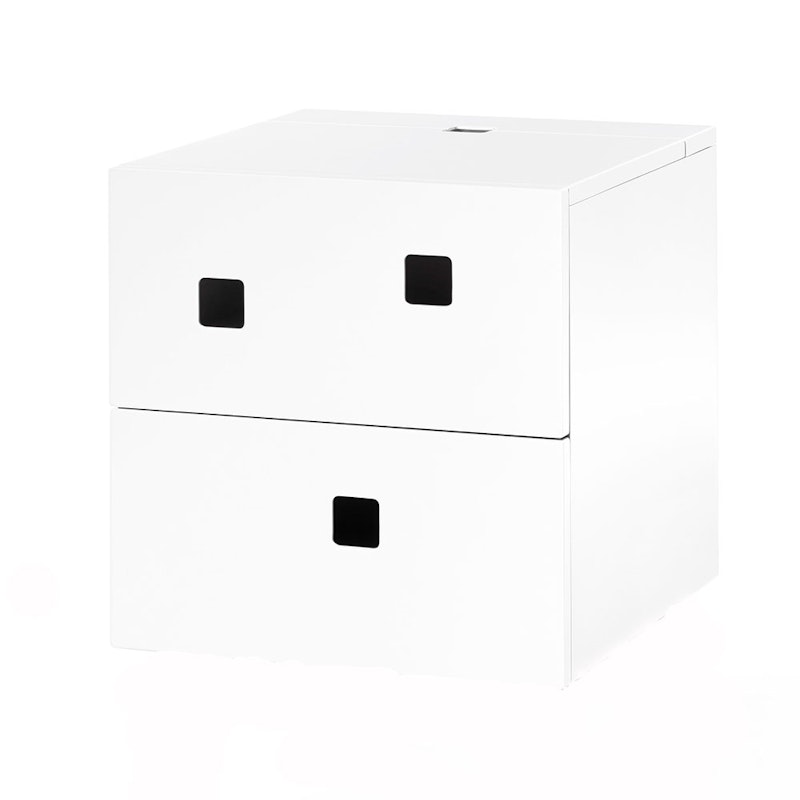 Peep S1 Wall Bedside Table, Angel White