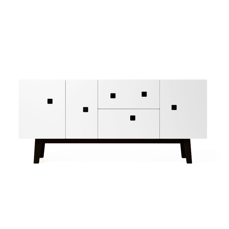 PeepM2 Media Furniture, Angel White/Black