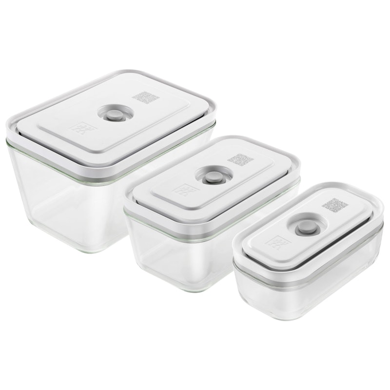 Fresh & Save Set met Bakje 3 Stuks, Borosilicaatglas