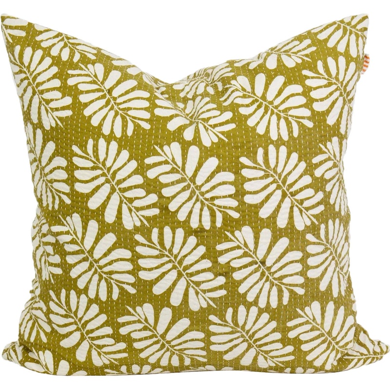 Leaf Cushion Cover 50x50 cm Mustard