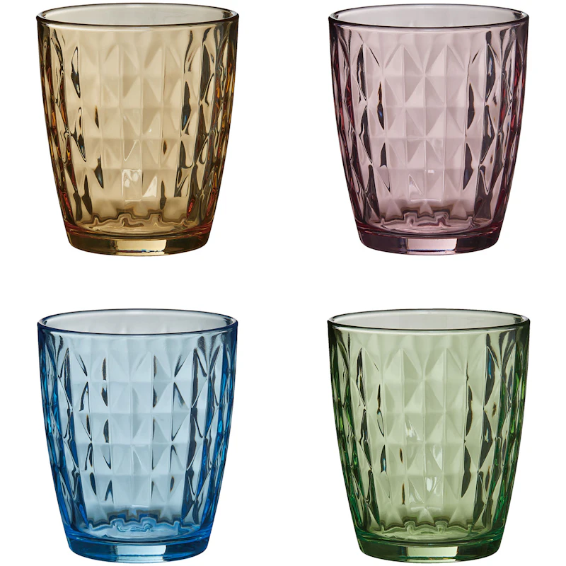 Mosaic Drinking Glasses 34 cl, 4-pack